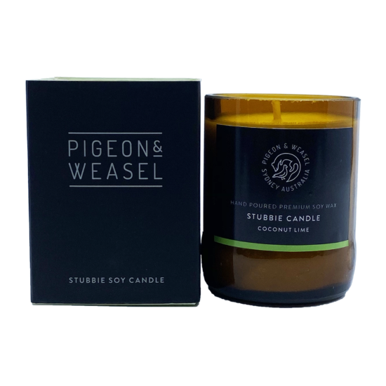 Pigeon and Weasel Candle Lime Pigeon and Weasel Candle Lime